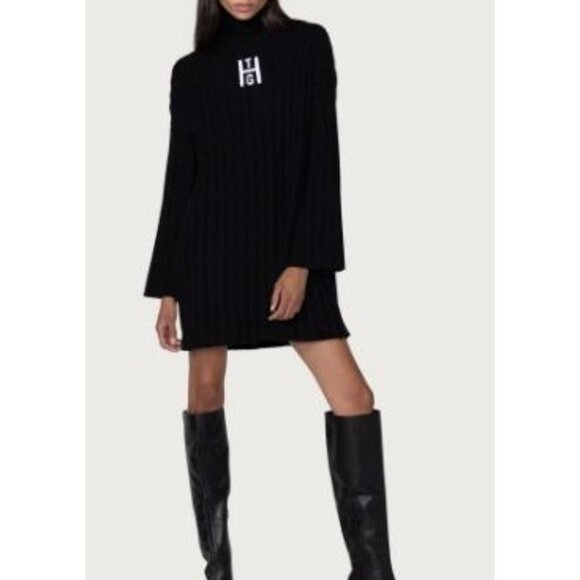 Woman's Honor The Gift Cable Knit Sweater Dress Black Size 2XL NWT $150 - Picture 2 of 11